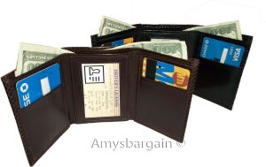 New Men's Wallet. Lizard Printed Leather Trifold wallet 1 ID 9 card 2 bill slots - Image 13