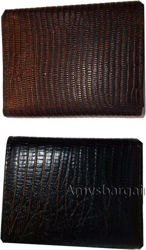 New Men's Wallet. Lizard Printed Leather Trifold wallet 1 ID 9 card 2 bill slots - Image 7