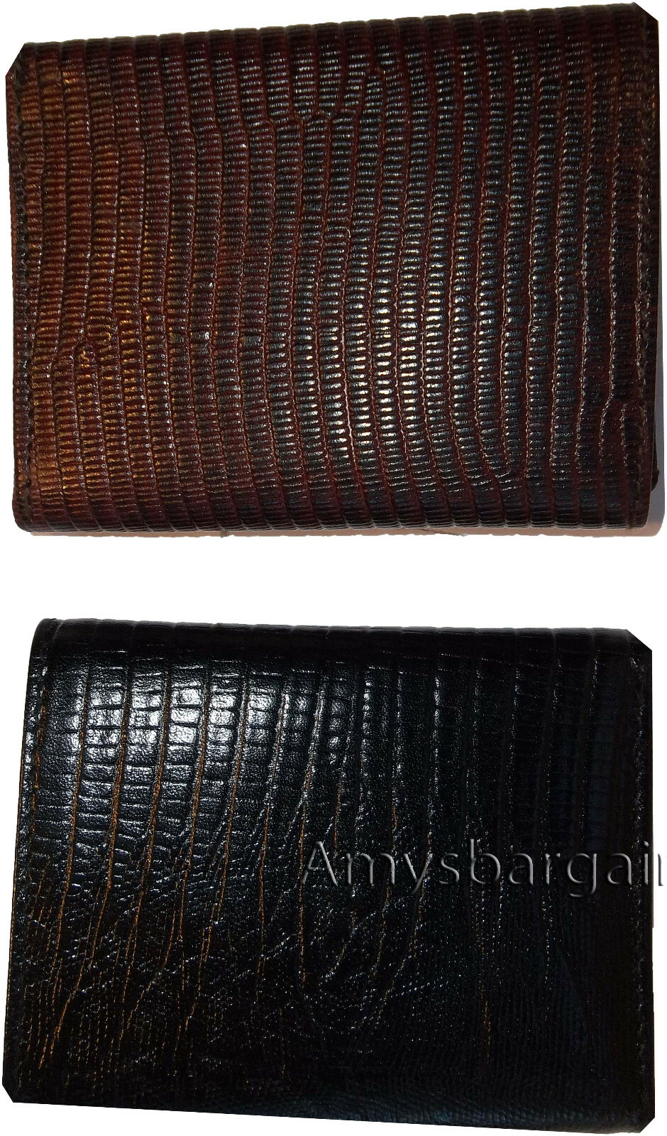 New Men's Wallet. Lizard Printed Leather Trifold wallet 1 ID 9 card 2 bill slots - Image 7