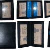 New Slim Leather Credit Card, ID card. picture Holder, 2 ID windows Lot of 6