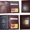New USA Leather passport case built in wallet credit ATM card case ID holder BN