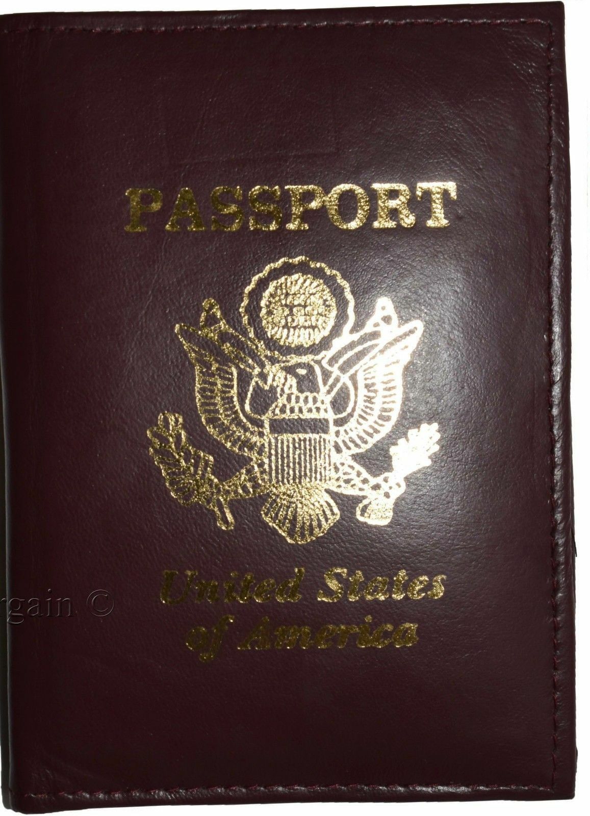 New USA Leather passport case built in wallet credit ATM card case ID holder BN - Image 6