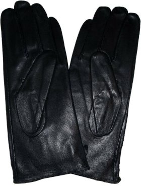 New Woman's Soft Leather Gloves Black Warm Winter Gloves  BN Les Guant De Cuir**