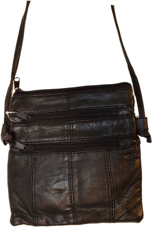 New black small handbag leather shoulder bag swing pouch passport bag Brand NWT* - Image 5
