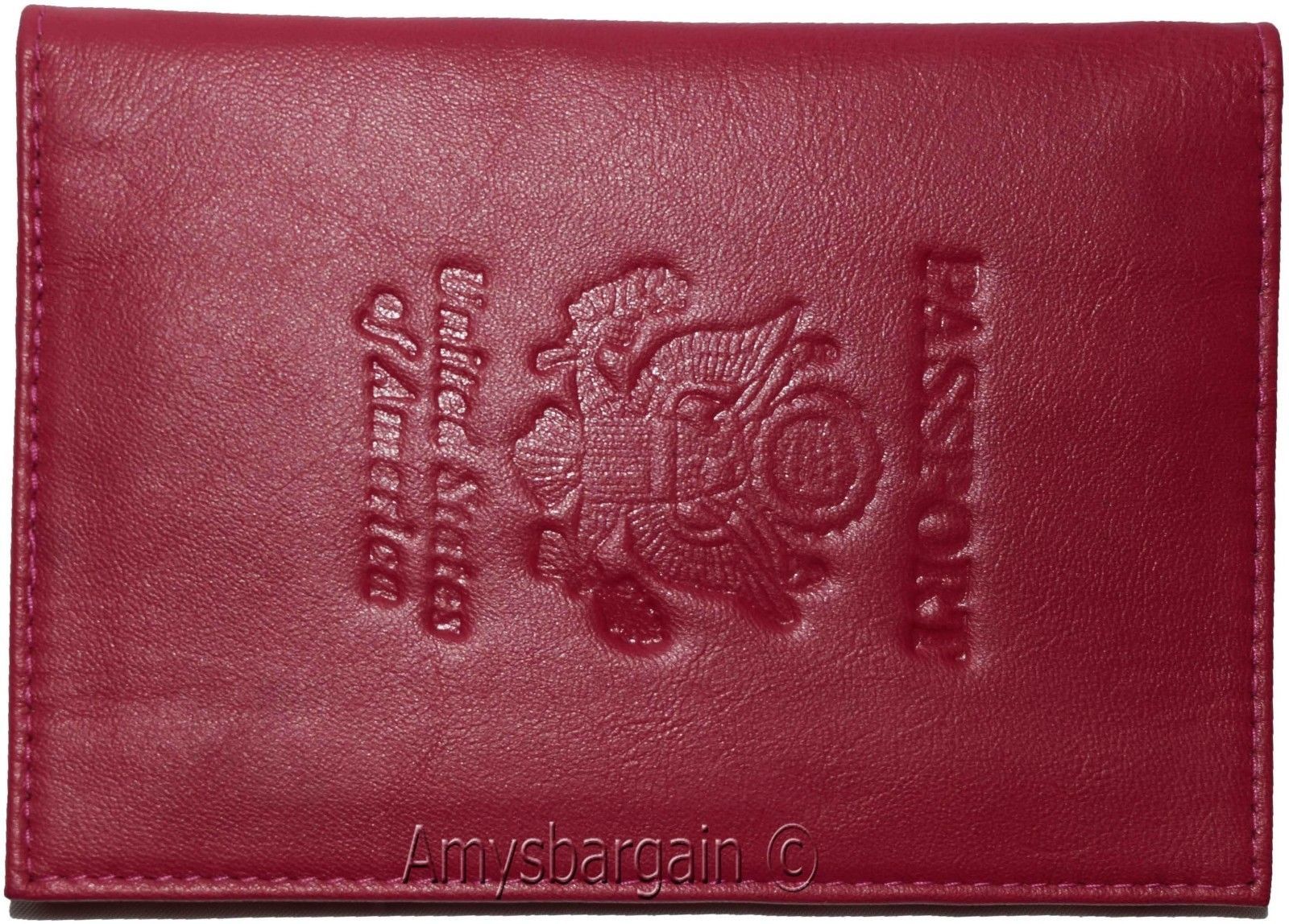 Passport case, Leather passport cover, Red wallet credit card case ID holder NWT - Image 11