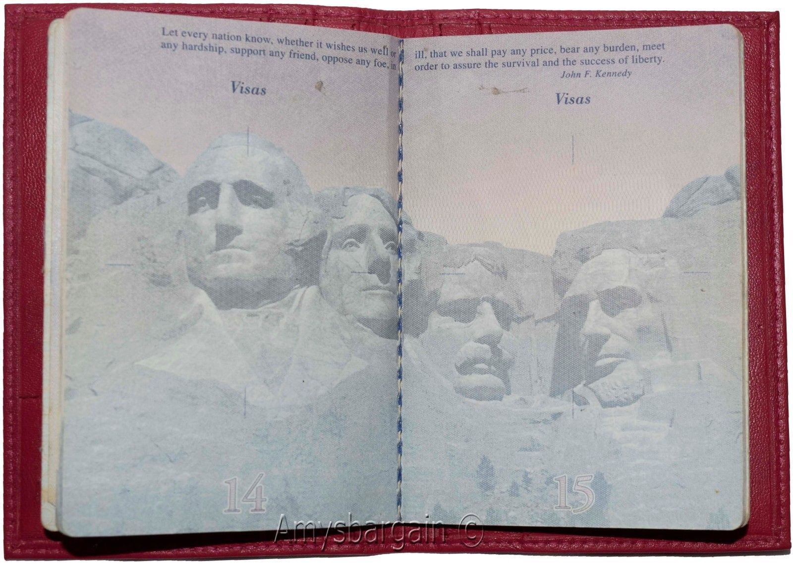 Passport case, Leather passport cover, Red wallet credit card case ID holder NWT - Image 7