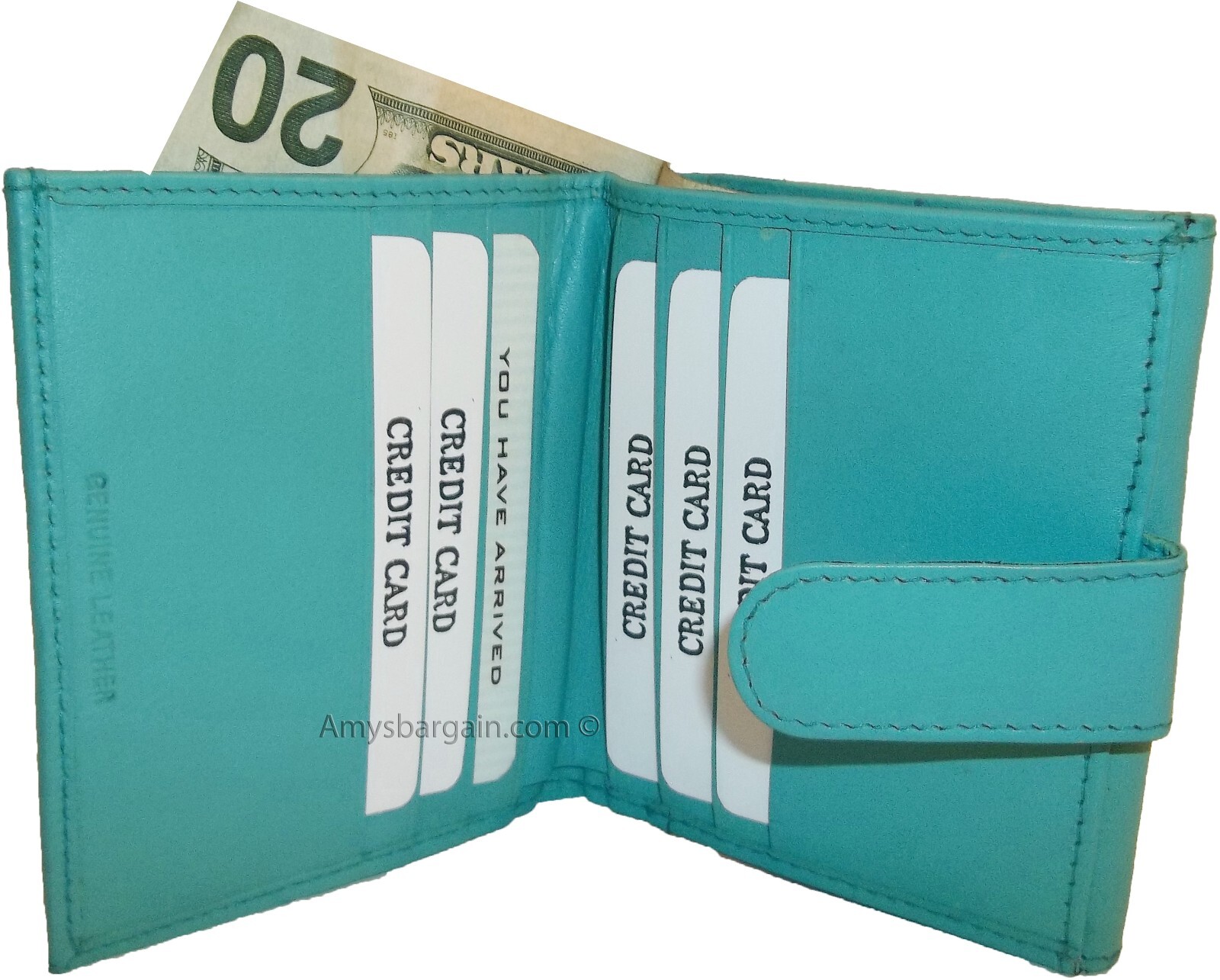 Woman's Wallet. Leather Wallet. 8 Cards ID Billfold Coin purse. wallet Br New. - Image 17