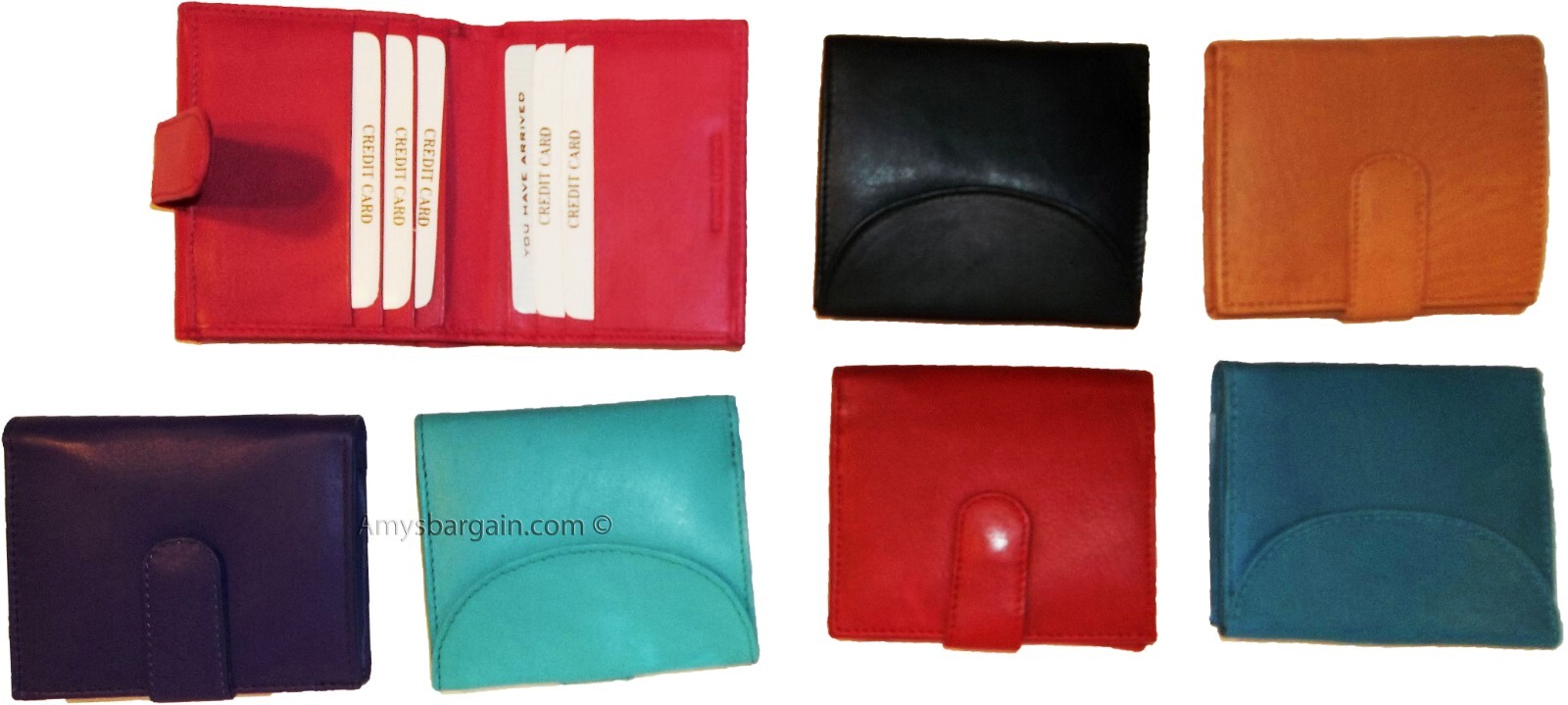 Woman's Wallet. Leather Wallet. 8 Cards ID Billfold Coin purse. wallet Br New. - Image 5