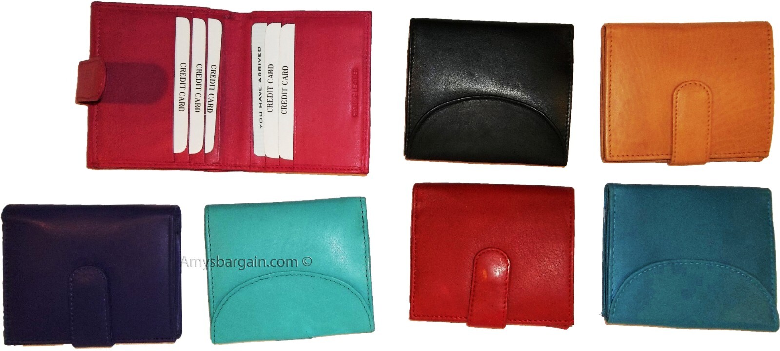 Woman's Wallet. Leather Wallet. 8 Cards ID Billfold Coin purse. wallet Br New. - Image 6