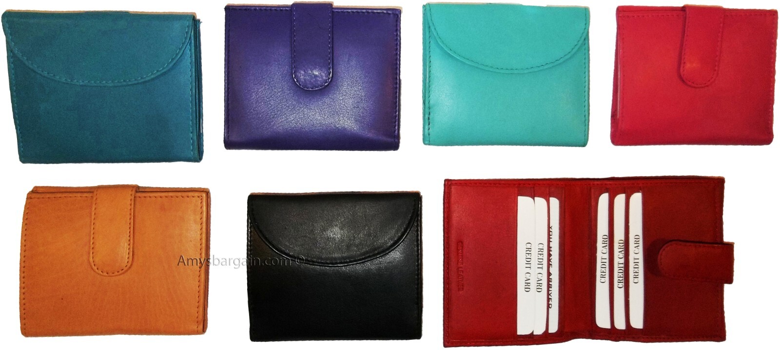 Woman's Wallet. Leather Wallet. 8 Cards ID Billfold Coin purse. wallet Br New. - Image 7