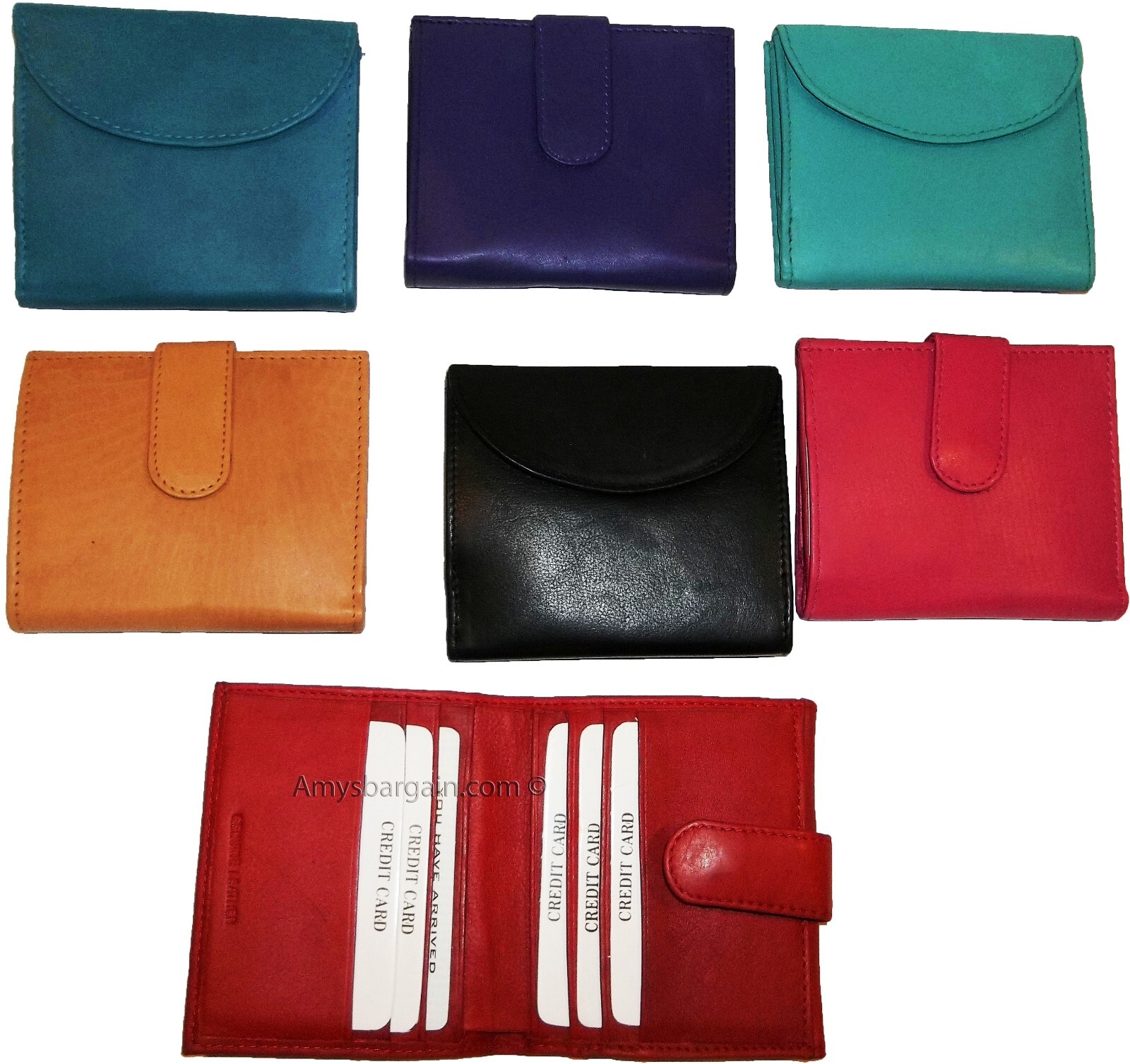 Woman's Wallet. Leather Wallet. 8 Cards ID Billfold Coin purse. wallet Br New. - Image 8