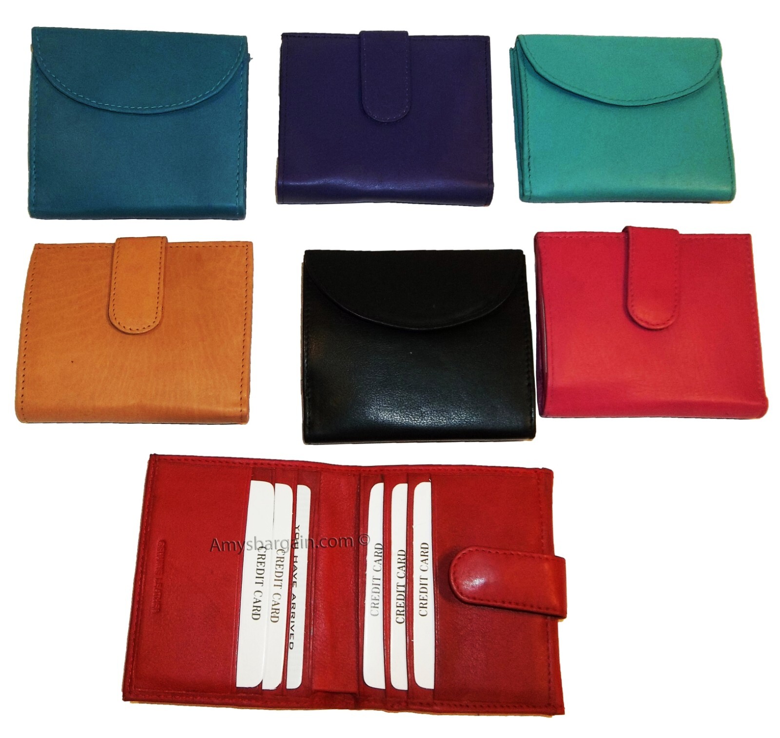 Woman's Wallet. Leather Wallet. 8 Cards ID Billfold Coin purse. wallet Br New. - Image 9