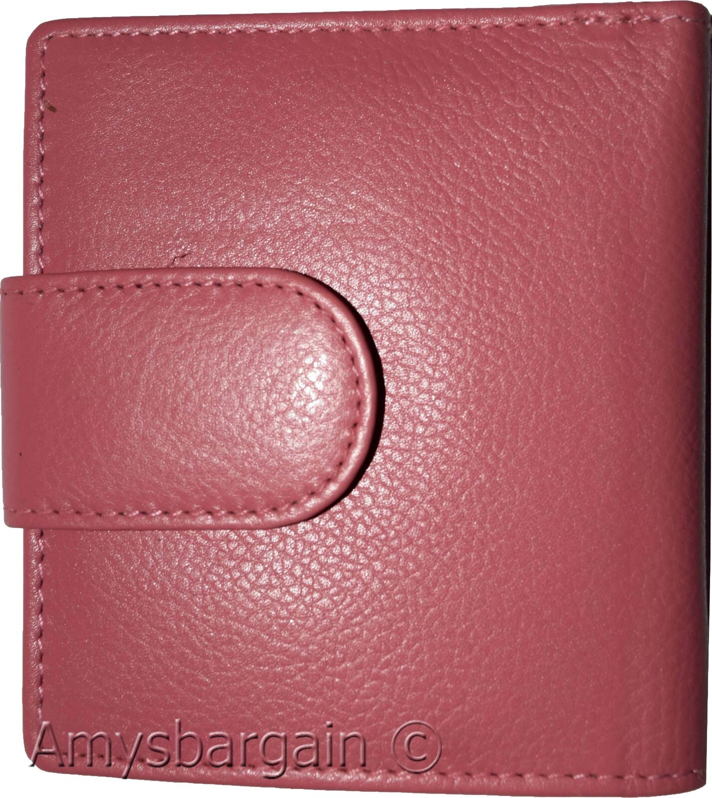 Women’s RFID pink wallet leather wallet Ladies Compact ID bills coin card case - Image 3