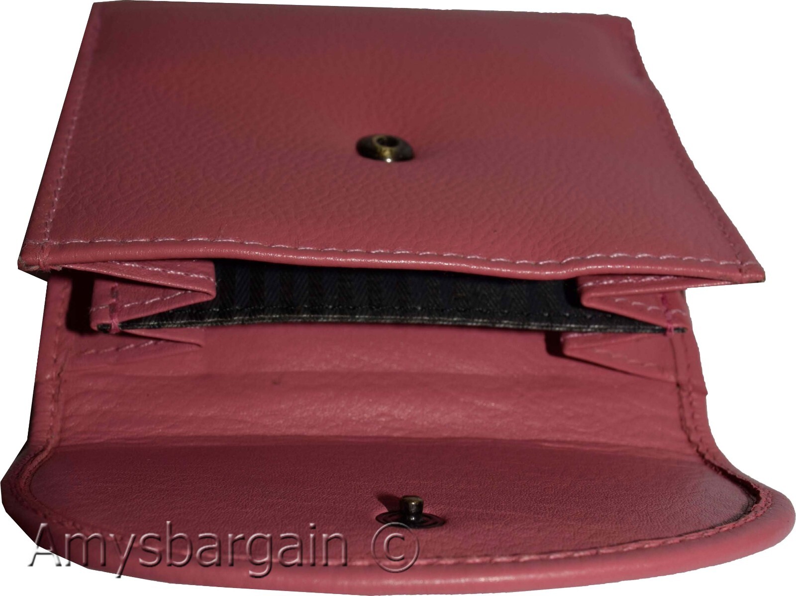 Women’s RFID pink wallet leather wallet Ladies Compact ID bills coin card case - Image 8