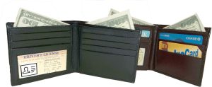 crocodile skin printed leather men's bifold wallet 2 bill slot 9 card space 1 ID - Image 12