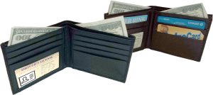 crocodile skin printed leather men's bifold wallet 2 bill slot 9 card space 1 ID - Image 10