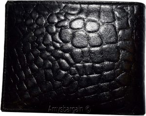 crocodile skin printed men's leather wallet bifold credit cards ID new in in box - Image 14