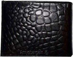 crocodile skin printed men's leather wallet bifold credit cards ID new in in box - Image 21