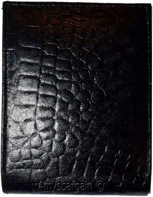 crocodile skin printed men's leather wallet bifold credit cards ID new in in box - Image 8