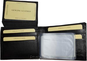 crocodile skin printed men's leather wallet bifold credit cards ID new in in box - Image 9