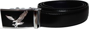eagle buckle men's belt leather automatic dress Jeans comfort Slide lock BN 50" - Image 4