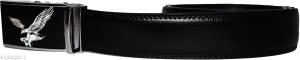 eagle buckle men's belt leather automatic dress Jeans comfort Slide lock BN 50" - Image 10