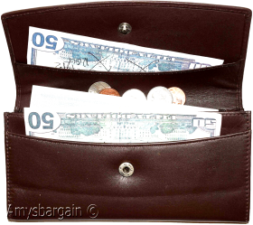 leather checkbook wallet compact wallet cards change bills brown wallets bn