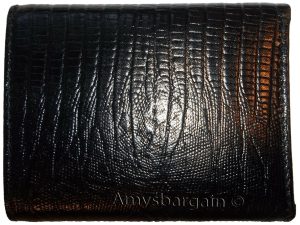 lizard printed leather man's wallet trifold wallet ID 9 card 2 bill slot - Image 11