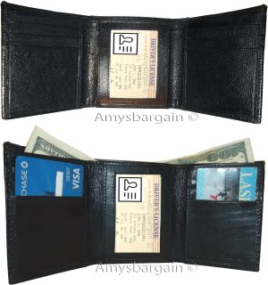 lizard printed leather man's wallet trifold wallet ID 9 card 2 bill slot - Image 12