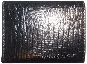 lizard printed leather man's wallet trifold wallet ID 9 card 2 bill slot - Image 3