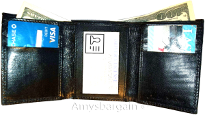 lizard printed leather man's wallet trifold wallet ID 9 card 2 bill slot - Image 4