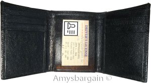 lizard printed leather man's wallet trifold wallet ID 9 card 2 bill slot - Image 8