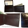 lot of 2 crocodile skin printed leather man s bifold wallet id 2 bill slot new