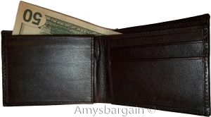 lot of 2 crocodile skin printed leather man s bifold wallet id 2 bill slot new - Image 3