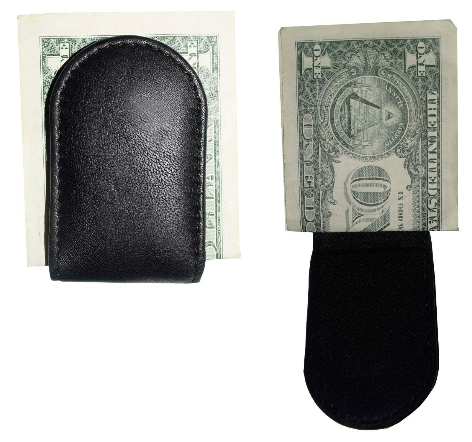 lot of 2 leather money clip mini money clip magnetic money clip holds a stock