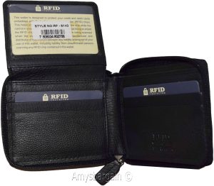 lot of 2 men's wallet RFID genuine leather bifold 2 billfold wallets new in box - Image 10
