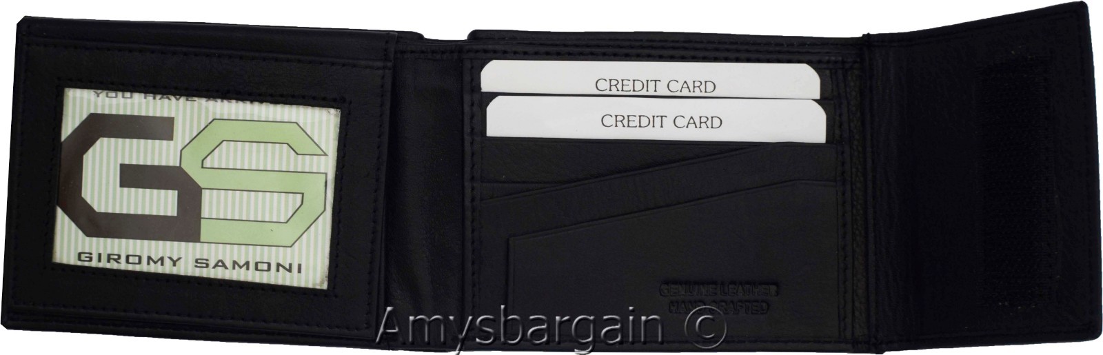 lot of 2 rfid men's leather wallet 2 bifold genuine leather 2 id brn new in box - Image 13