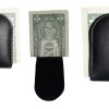 lot of 3 leather money clip magnetic money clip 3 black bills holder clip