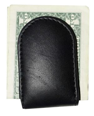 lot of 3 leather money clip magnetic money clip 3 black bills holder clip - Image 6