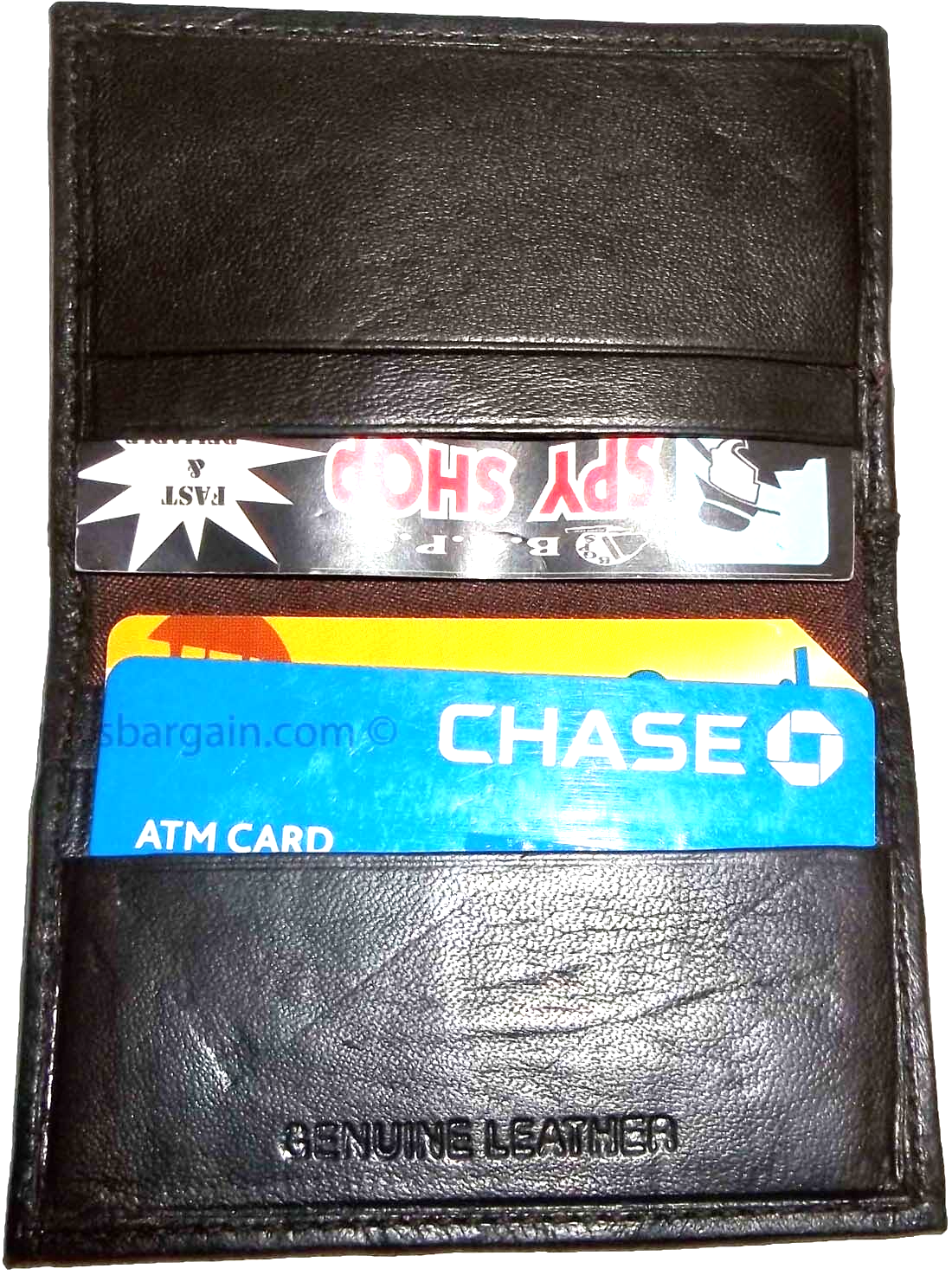 lot of 3 new leather business card case credit card wallet id leather card case. - Image 3