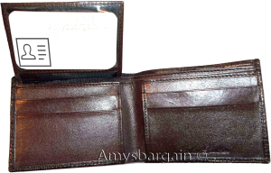 lot of 3 new lizard skin printed leather man's brown billfold wallet 6 cards ID - Image 5