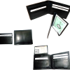 lot of 3 new men's soft leather black billfold wallet 9 credit card 2 id new
