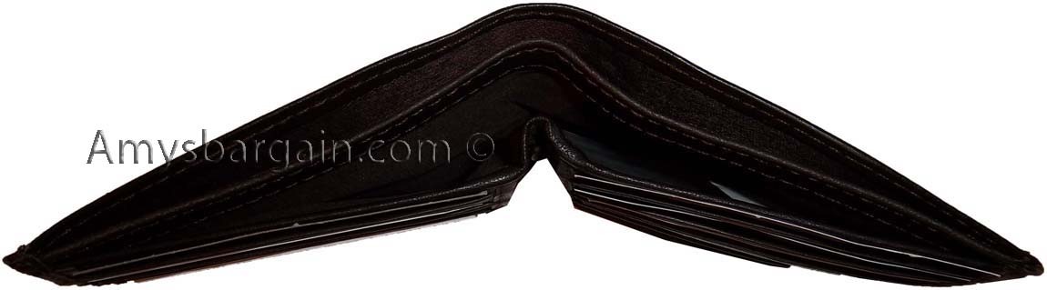 lot of 6 leather hipster wallet billfold brown bifold zip coin purse new wallets - Image 8