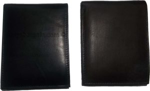 man's leather bifold wallet id case 3 bill spaces 6 credit cards calfskin wallet - Image 6