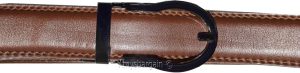 men's brown belt 43" genuine leather dress casual automatic transparant buckle - Image 8