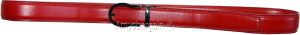 men's red belt 43" genuine leather dress casual automatic transparant buckle - Image 9