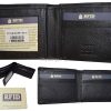 men's wallet rfid genuine leather bifold 2 billfold 9 card wallet brn new in box