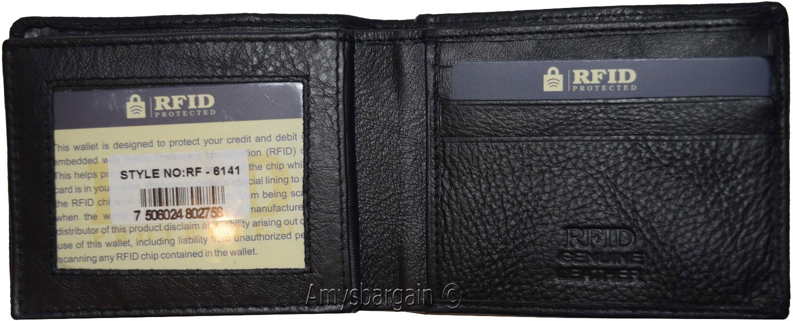 men's wallet rfid genuine leather bifold 2 billfold 9 card wallet brn new in box - Image 10