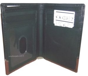 mini leather wallet 6 card holder men's and women's wallet 2 mini billfolds. - Image 7