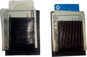 money clip new lizard skin printed leather magnetic money clip bills holder BN